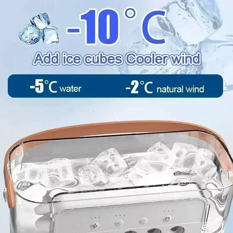 Ventilateur Rafraîchisseur 3-en-1 — Portable avec LED 7 Couleurs