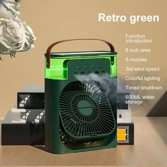 Ventilateur Refroidisseur Portable 3-en-1 – Climatiseur & Humidificateur de Bureau