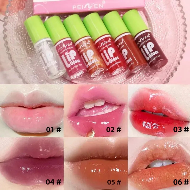Coffret 6 Gloss Miroir – Lèvres Hydratées & Brillantes