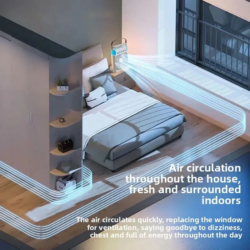 Ventilateur 3-en-1 Xiaomi – Climatiseur, Humidificateur & Veilleuse LED Portable