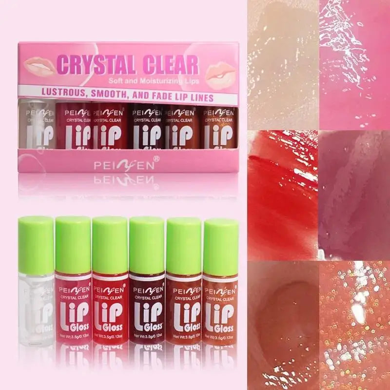 Coffret 6 Gloss Miroir – Lèvres Hydratées & Brillantes