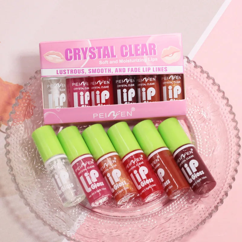 Coffret 6 Gloss Miroir – Lèvres Hydratées & Brillantes