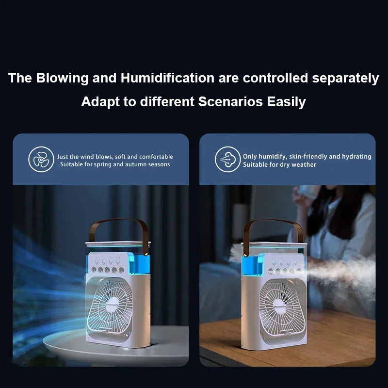 Ventilateur 3-en-1 Xiaomi – Climatiseur, Humidificateur & Veilleuse LED Portable